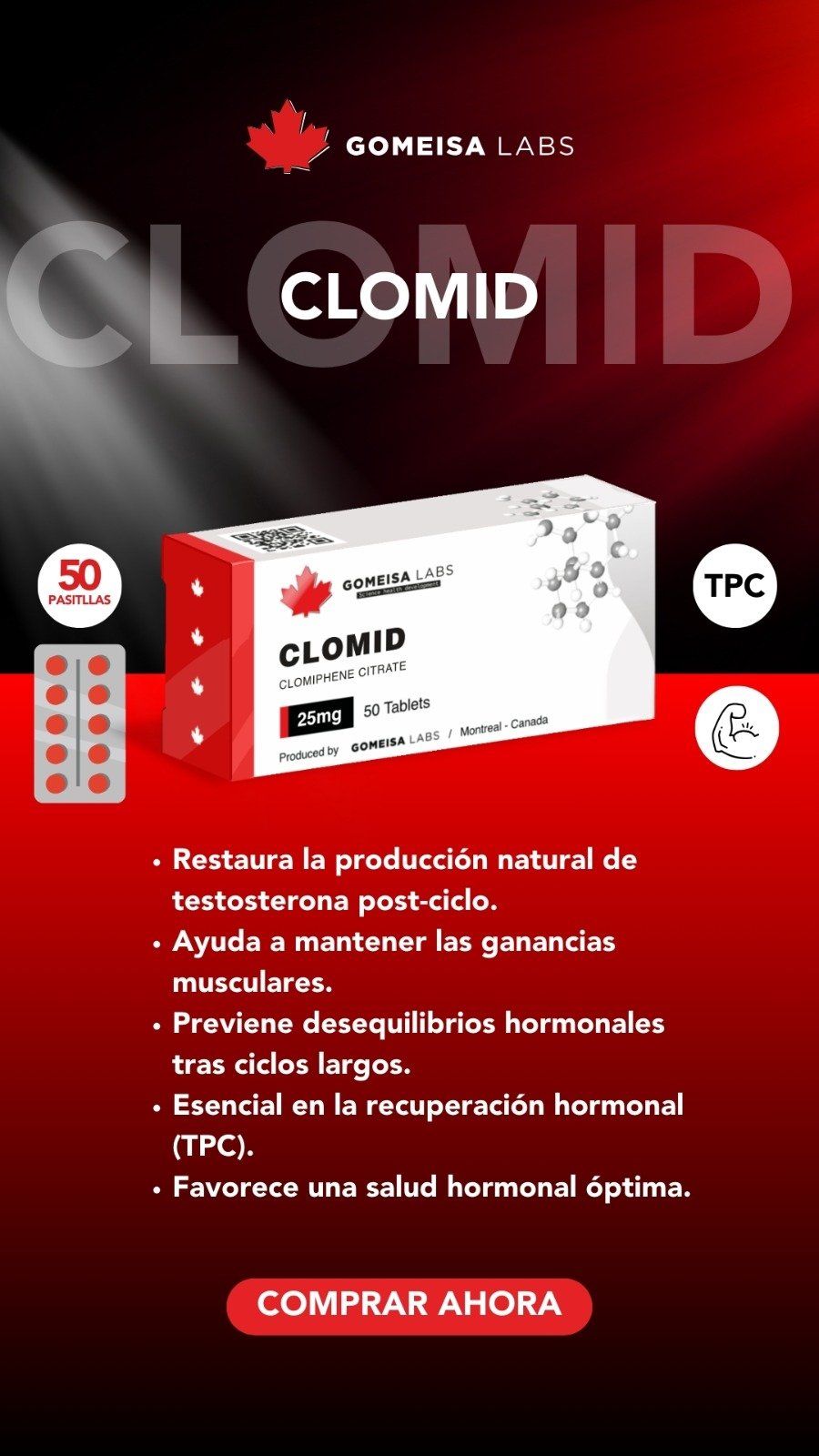 Clomid 25mg/50 tabletas